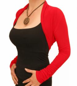 Red Fine Knit Shrug