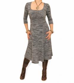 Grey Marl A-Line Dress