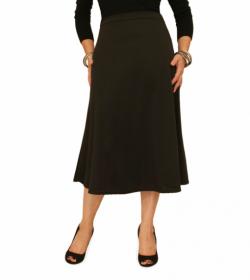 Black Ponte A Line Skirt