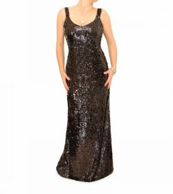 Black Full Length Sequin Dress