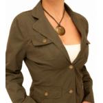 Fully Lined Khaki Short Jacket