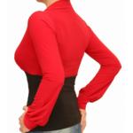 Red and Black Corset Style Stretchy Top