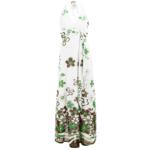 Green and White Floral Maxi Dress
