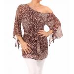 Chiffon One Shoulder Tunic Top