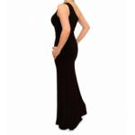 Black One Shoulder Long Evening Dress