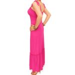 Hot Pink Gypsy Style Maxi Dress