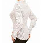 Black and White Pin Stripe Stretchy Shirt