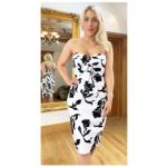 White and Black Fully Lined Bustier Dress