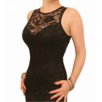 Black Lace Sleeveless Dress