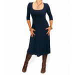 Navy Blue A Line Dress