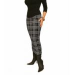 Checked Midi Pencil Skirt