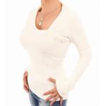 Ivory Asymmetrical Button Detail Jumper