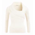 Ivory Asymmetrical Button Detail Jumper