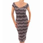 Dusky Pink Printed Pencil Dress