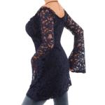 Navy Blue Crochet Lace off the Shoulder Top