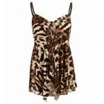 Animal Print Halter Strappy Top