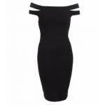 Black Cut Out Bardot Dress