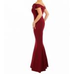 Wine Bardot Fish Tail Maxi Dress - Tall