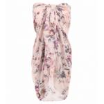 Vintage Rose Pink Floral Scarf / Sarong