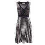 Navy and White Stripe Fit & Flare Dress