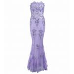 Lilac Sequin Strapless Maxi Dress - Tall