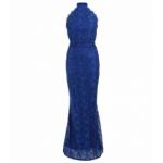 Royal Blue Lace Choker Maxi Dress - Tall