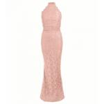 Dusky Pink Lace Choker Maxi Dress - Tall