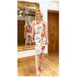 White Floral Sleeveless Pencil Dress