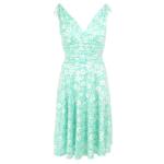 Green Floral Print Fit & Flare Dress