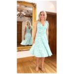 Green Floral Print Fit & Flare Dress