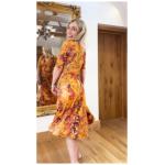 V Neck Belted Midi Dress