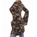 Geometric Print Bell Sleeve Tunic Top