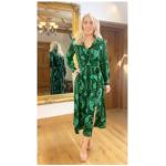 Green Paisley Collared Shirt Dress