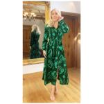 Green Paisley Collared Shirt Dress