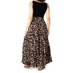 Animal Print Shirred Waist Palazzo Pants