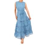 Cornflower Blue Broderie Anglaise Dress