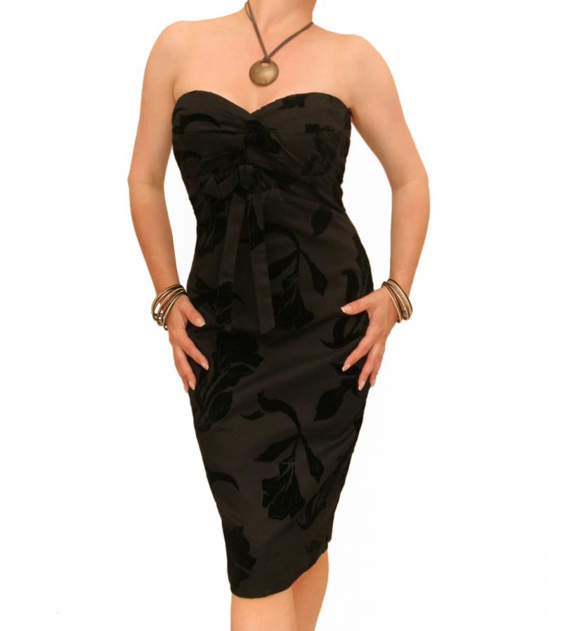 Black Fully Lined Bustier Dress