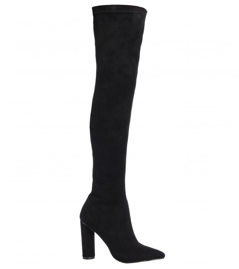 Black Stretch Over the Knee Boots