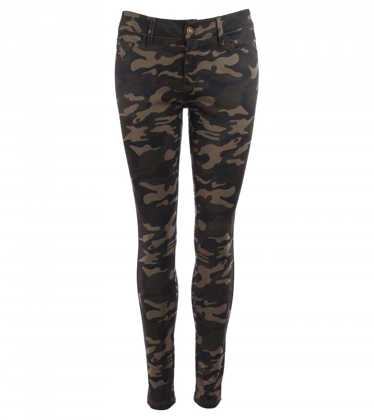 Khaki Camouflage Jeggings