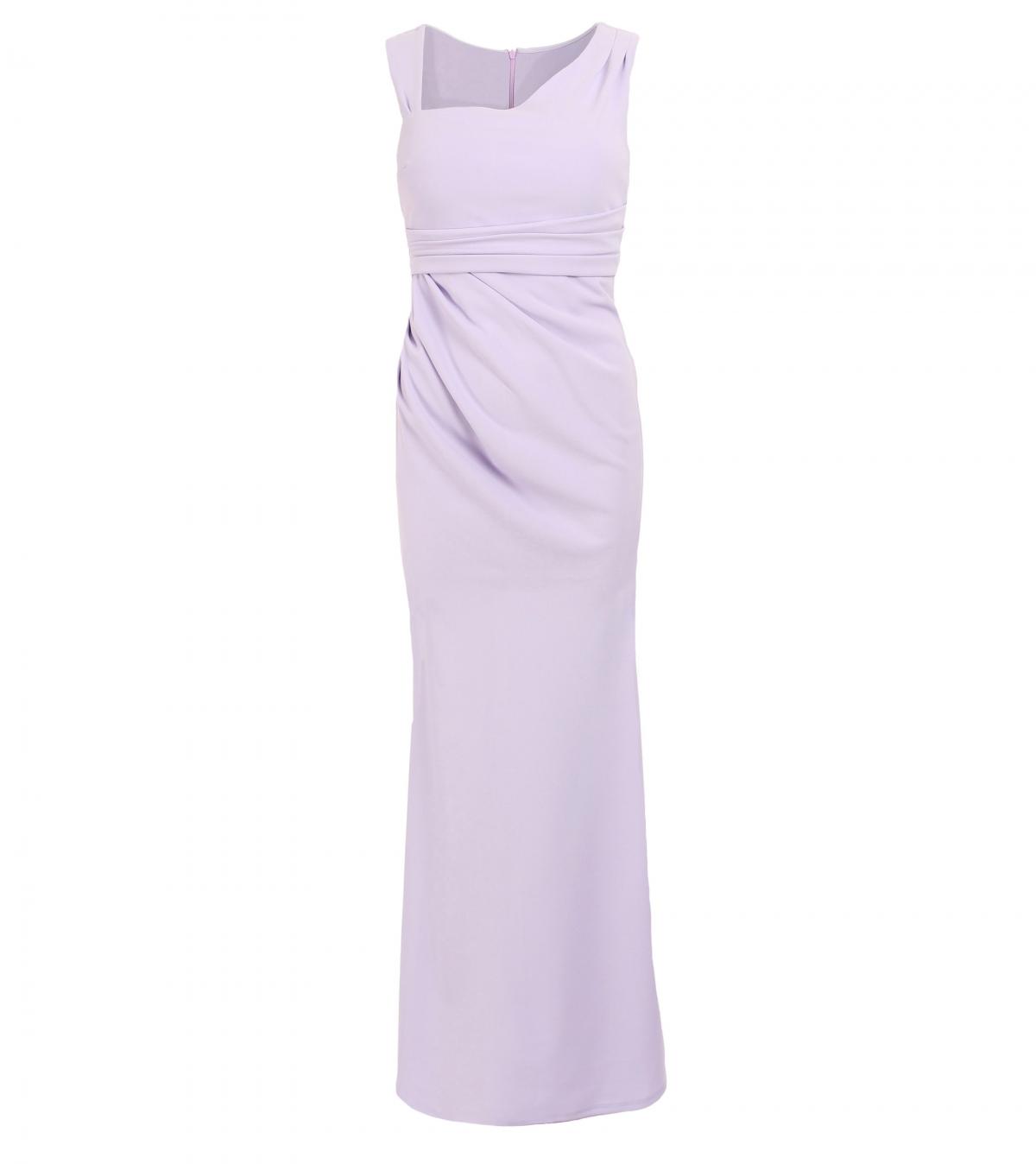 Lilac Ruched Long Shirt Dress