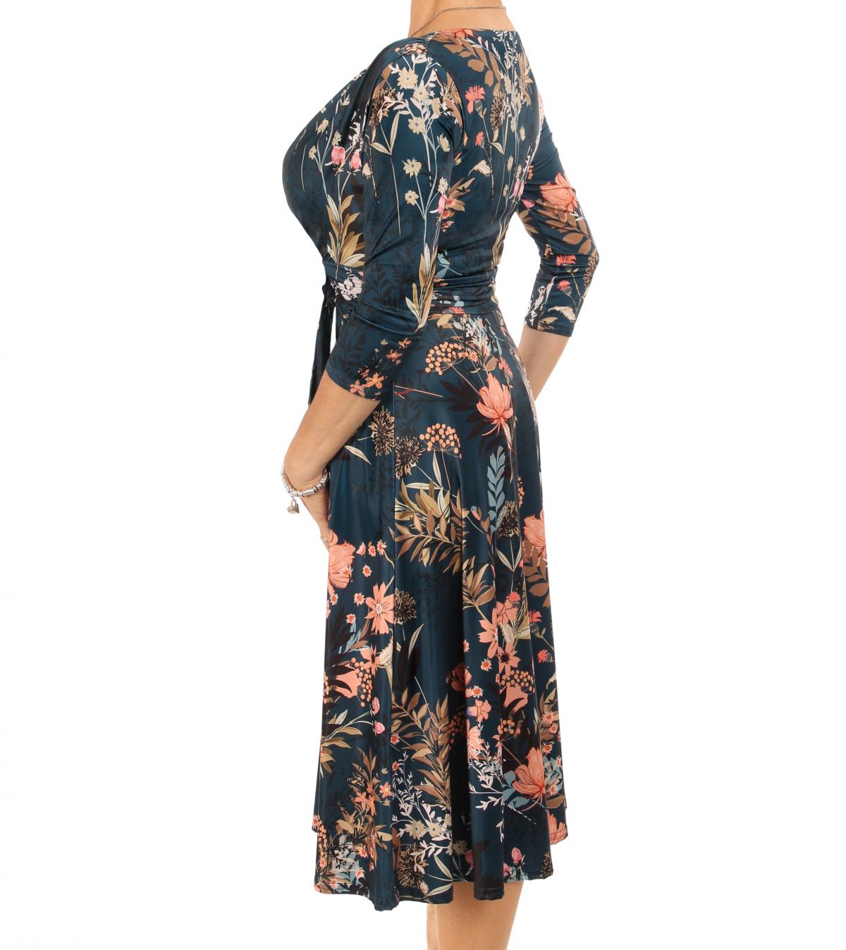 Teal Drape Dress main image 1