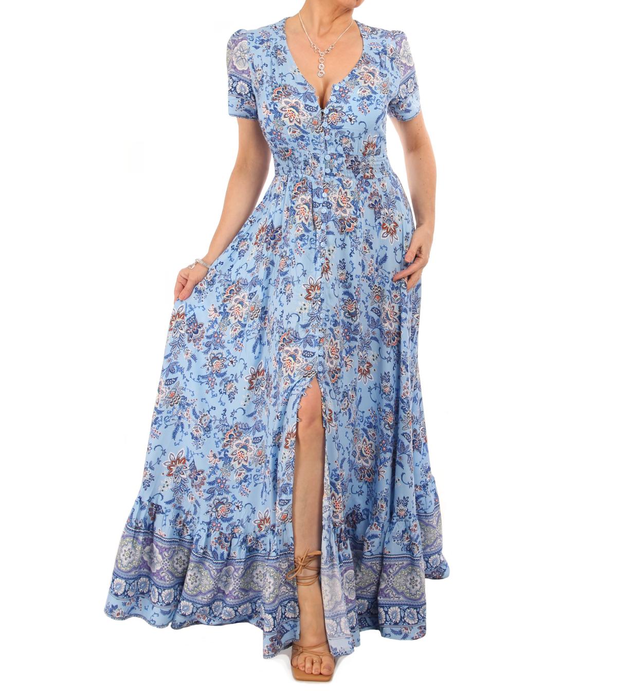 Maxi Button Through Dress Tie Waist Button Through Maxi Beach Dress Pour  Moi M&S